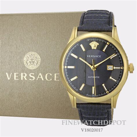 versace gold toned aiakos automatic watch|Versace Gold Toned Aiakos Automatic Watch .